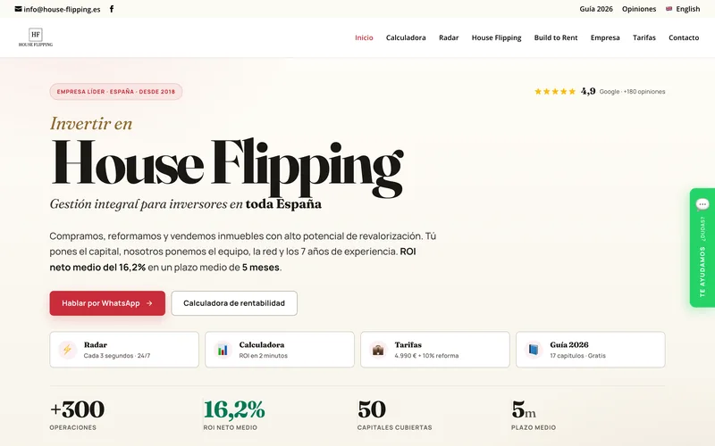 Web de house-flipping.es, inversión inmobiliaria